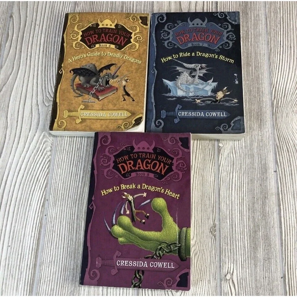 Cressida Cowell How to Train Your Dragon Books #6-8 Lot of 3 Soft Cover